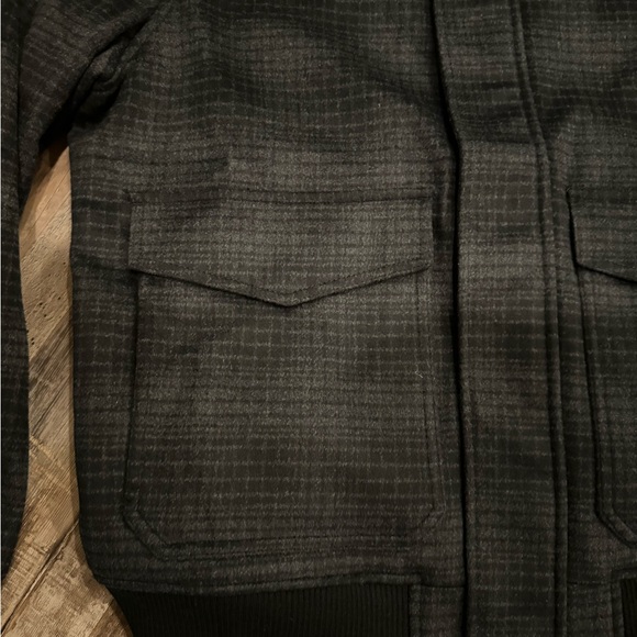 New With Tags Men’s Michael Strahan Wool Coat Size Large Black Gray Warm Lined - Picture 4 of 10